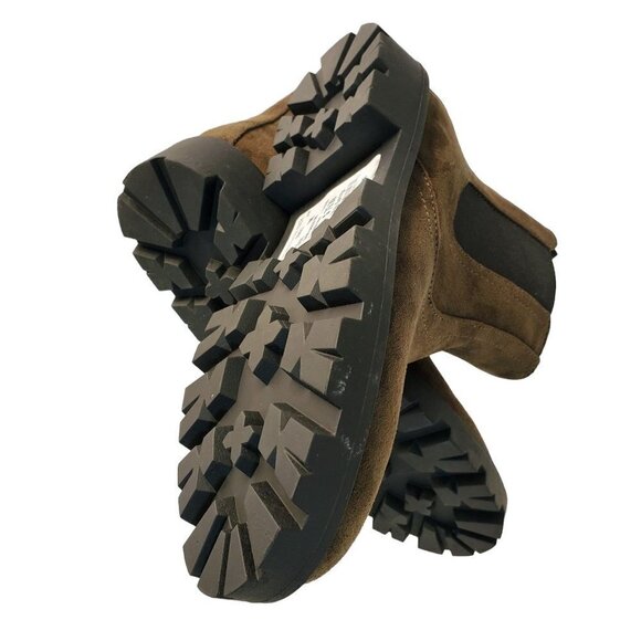 Kenneth Cole Lug Sole Bootie Olive Green Textile Faux Suede Womens Size 9 NWT - Picture 8 of 10